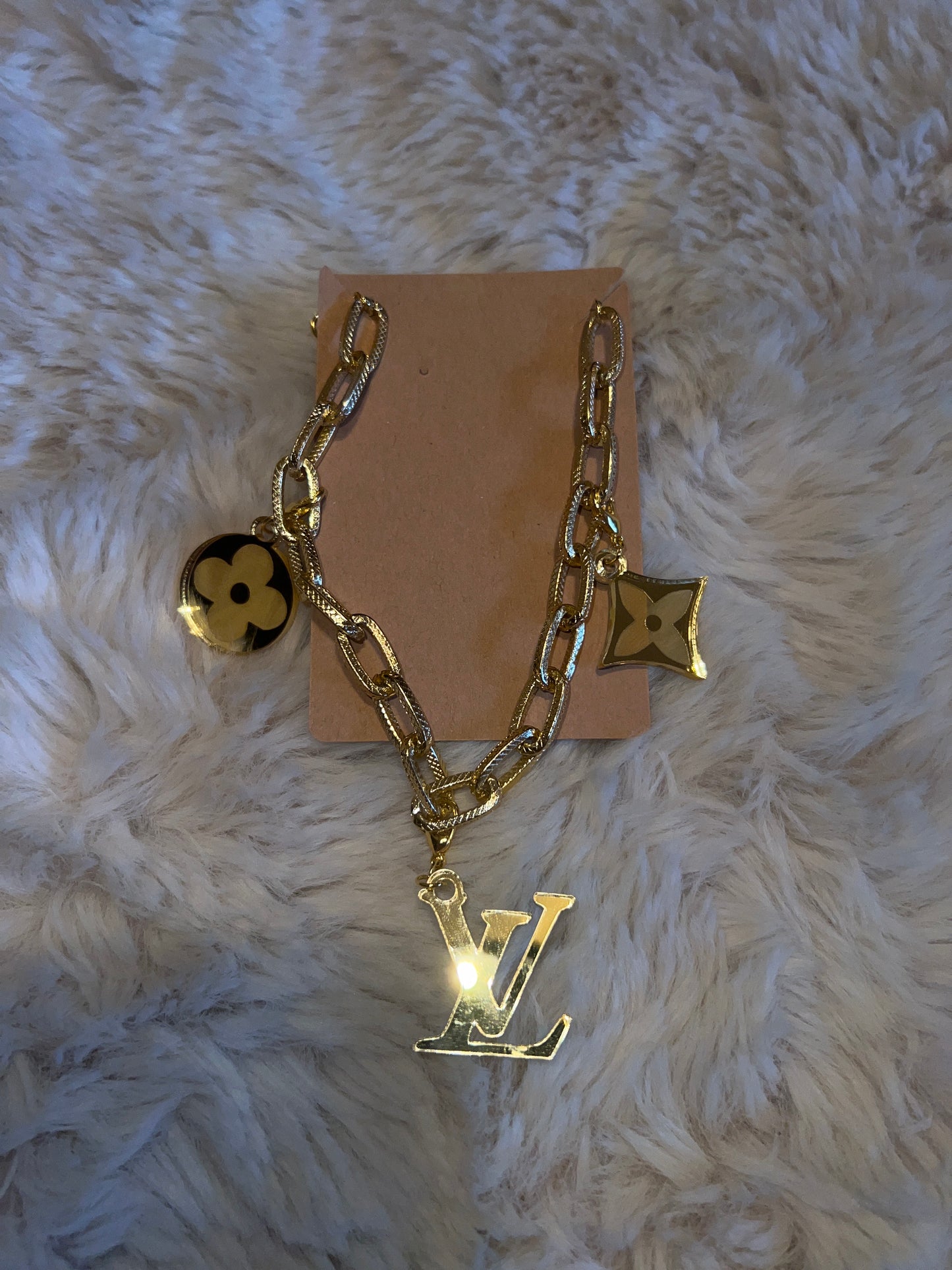 LV Gold Hat Chain