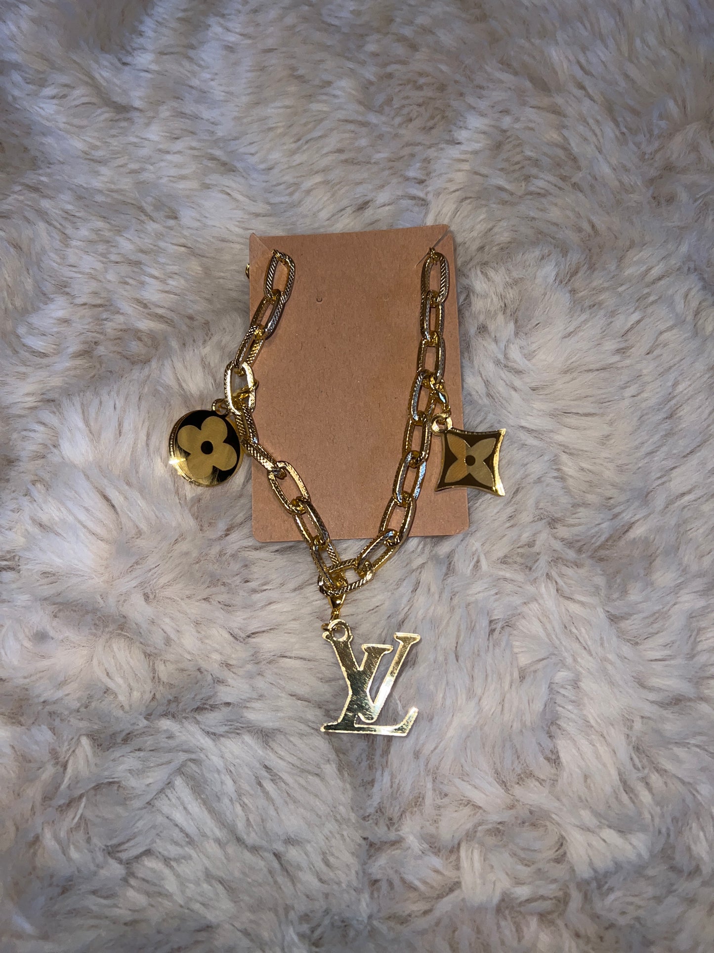 LV Gold Hat Chain