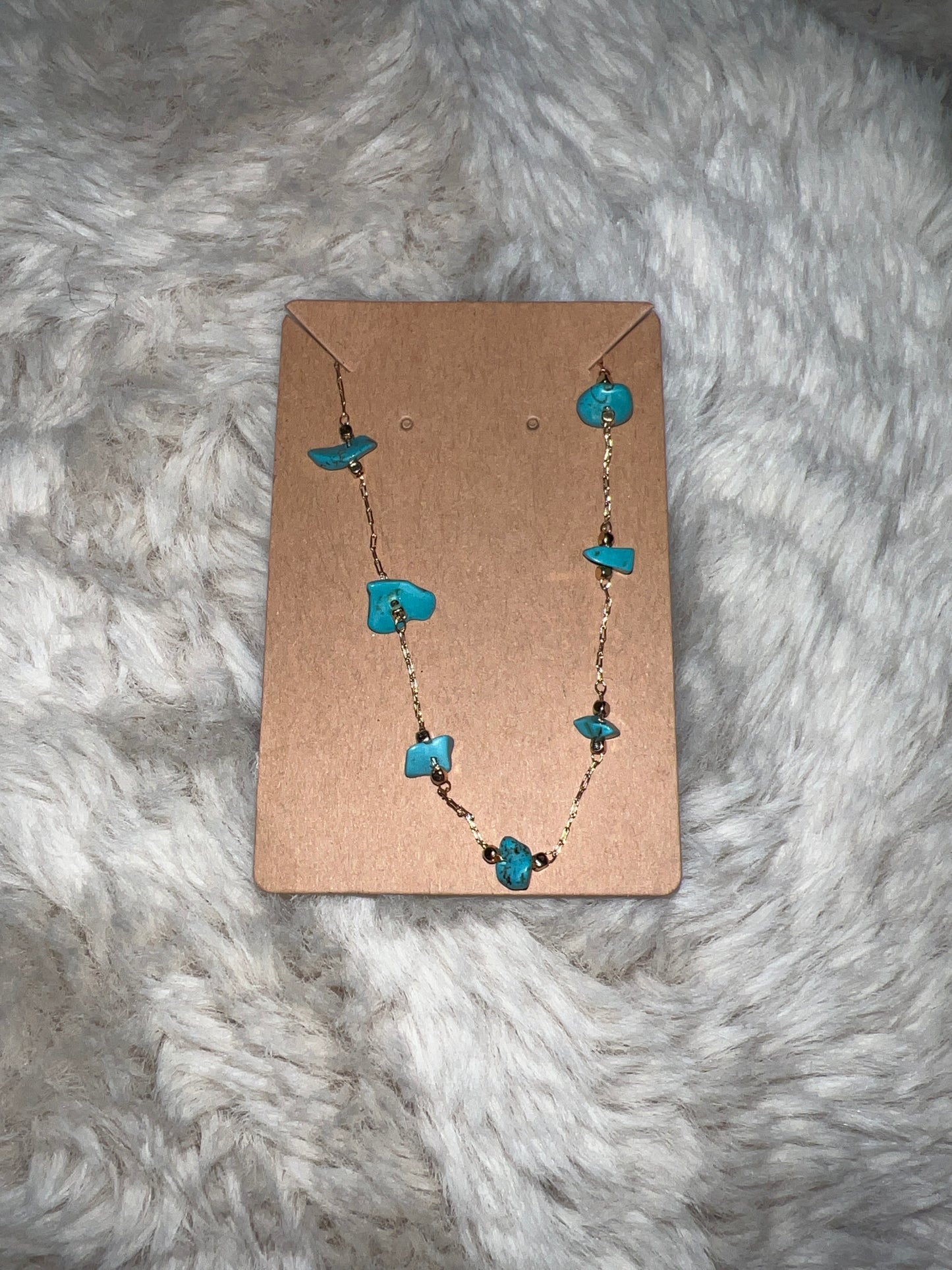 Turquoise and gold Hat Chain